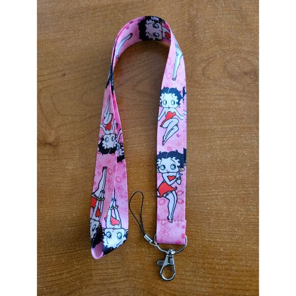 Popular Cartoon Network Classics Betty Boop One Size Pink Lanyard and Clip - Picture 3 of 6